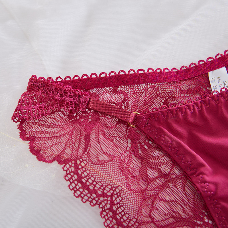 Xuan mengqi nueva seda de hielo sin costuras ropa interior las mujeres cintura baja sexy encaje transpirable más tamaño