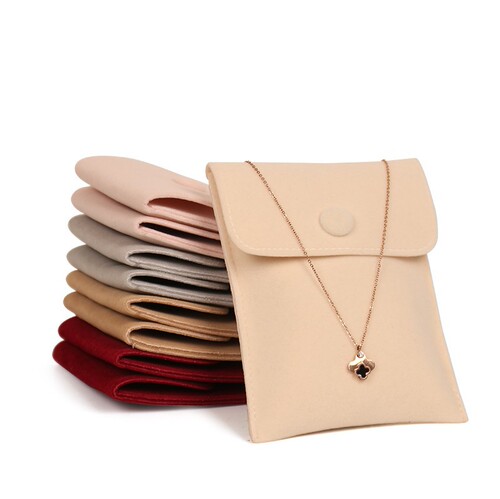 Jewelry Bag Velvet Purse Bag Snap Bag Thickened Fine Velvet Ring Necklace Jewelry Storage Bag Wholesale 