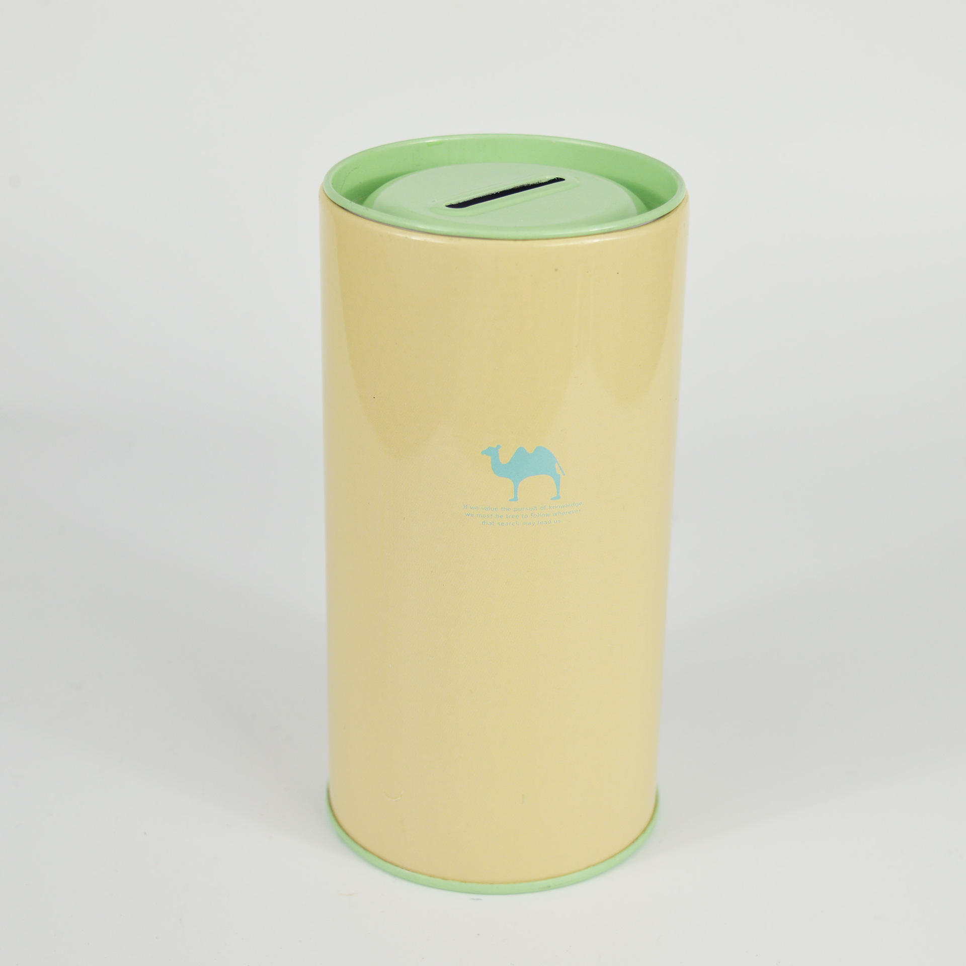 Alcancía metálica redonda con diseño infantil, para regalo 