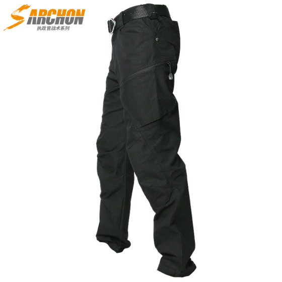Ang Ken Autumn and Winter Strikers Tactical Pants Men's Slim-fit Elastic Special Forces Army Fan Training Pants Waterproof Outdoor Tooling Pants