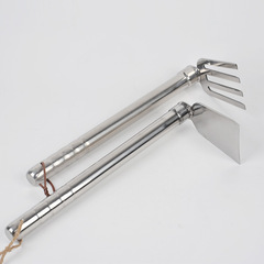 廠家直供不鏽鋼耙 家用園藝工具單頭鋤頭刨子四齒耙