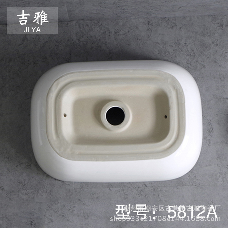 Simple de estilo Europeo borde Delgado mesa de cerámica cuenca lavabo Cuenca del arte baño lavabo del baño fregadero