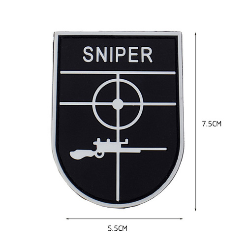 Sniper morale tactics full 3D PVC patch badge Velcro armband bag with dressing supplies PVC glue