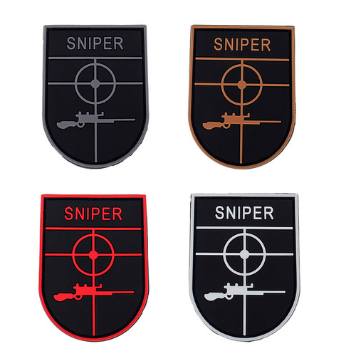 Sniper morale tactics full 3D PVC patch badge Velcro armband bag with dressing supplies PVC glue