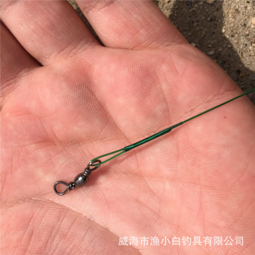 Lure leader wire, stainless steel anti-wear and anti-galling line, offshore fishing line, spinning rod line clip, pin connection ring, fishing accessories