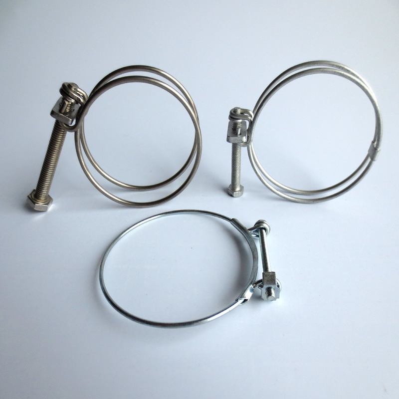 钢丝箍 304不锈钢钢丝箍 双钢丝喉箍 钢丝卡箍