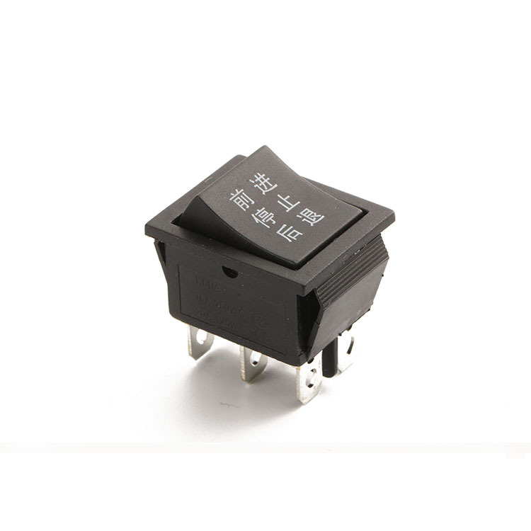 供应船型开关 玩具车电源开关翘板开关 KCD4三档开关 6脚