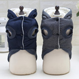 Одежда для любимой одежды собачья одежда осень и зима Новая плюшевая собака одежда для домашних животных два ноги хлопковое пальто, усы и два фута хлопковое пальто