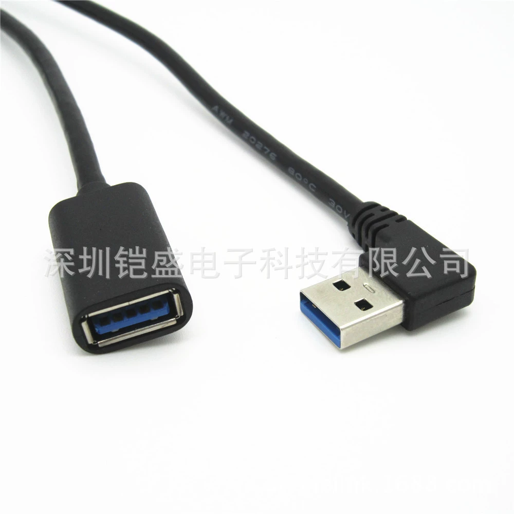 USB3.0 разъем male до female удлинительный кабель 90 градусов угловой USB3.0 мужской к женскому медный данные портативный компьютер высокоскоростной передача