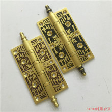 全铜欧式雕花5寸加厚纯铜合页复古静音皇冠头纯铜门铰链 一片价
