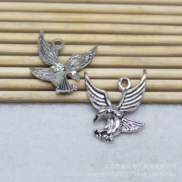 Factory Direct Sales DIY Retro Alloy Pendants Small Eagle Bracelet Necklace Handmade Alloy Jewelry