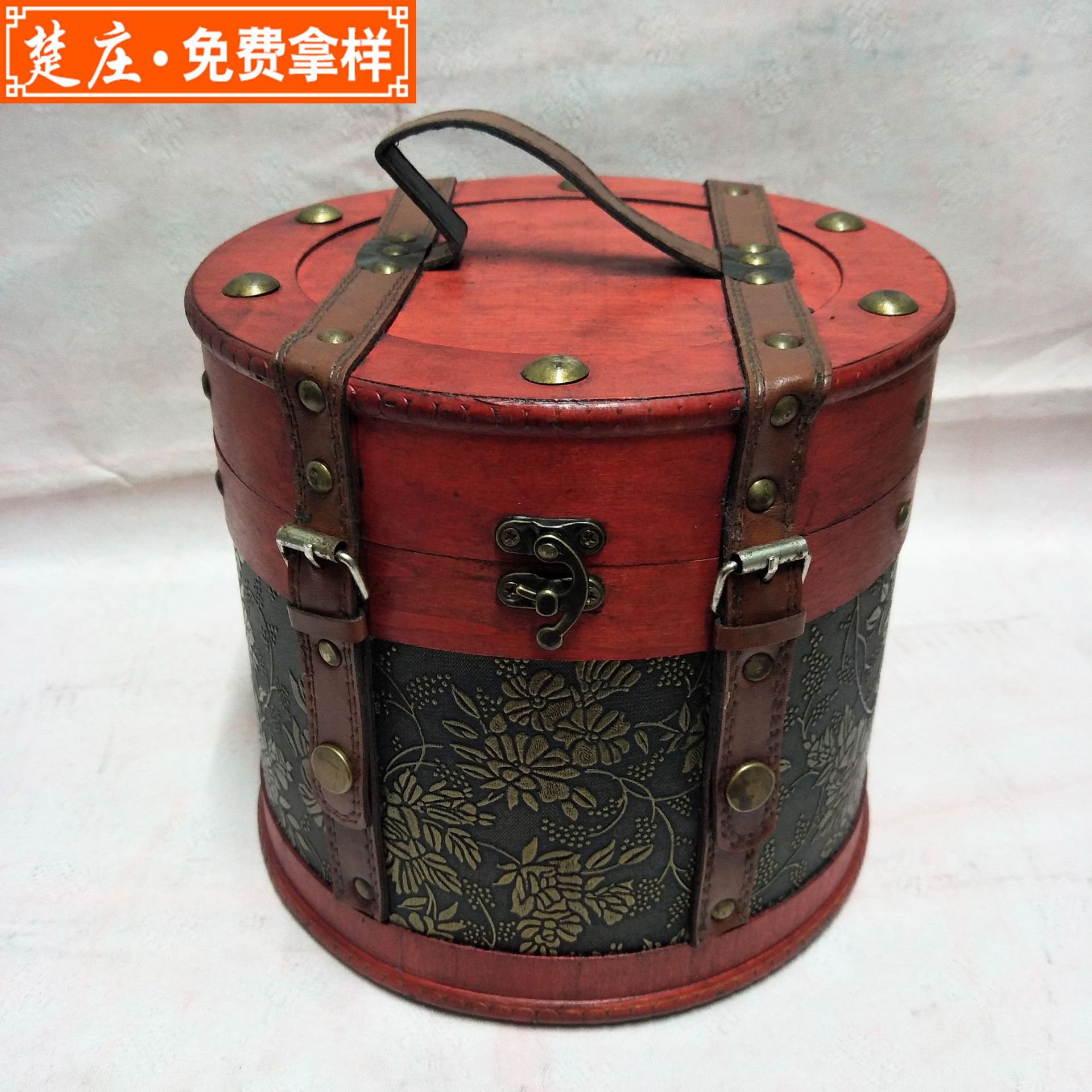 复古七子饼茶盒 普洱茶饼木盒包装 小青柑礼盒木质皮桶 源头工厂