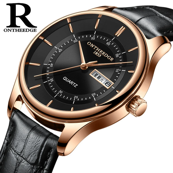 029 leather black background rose edge [only send exquisite gift box]