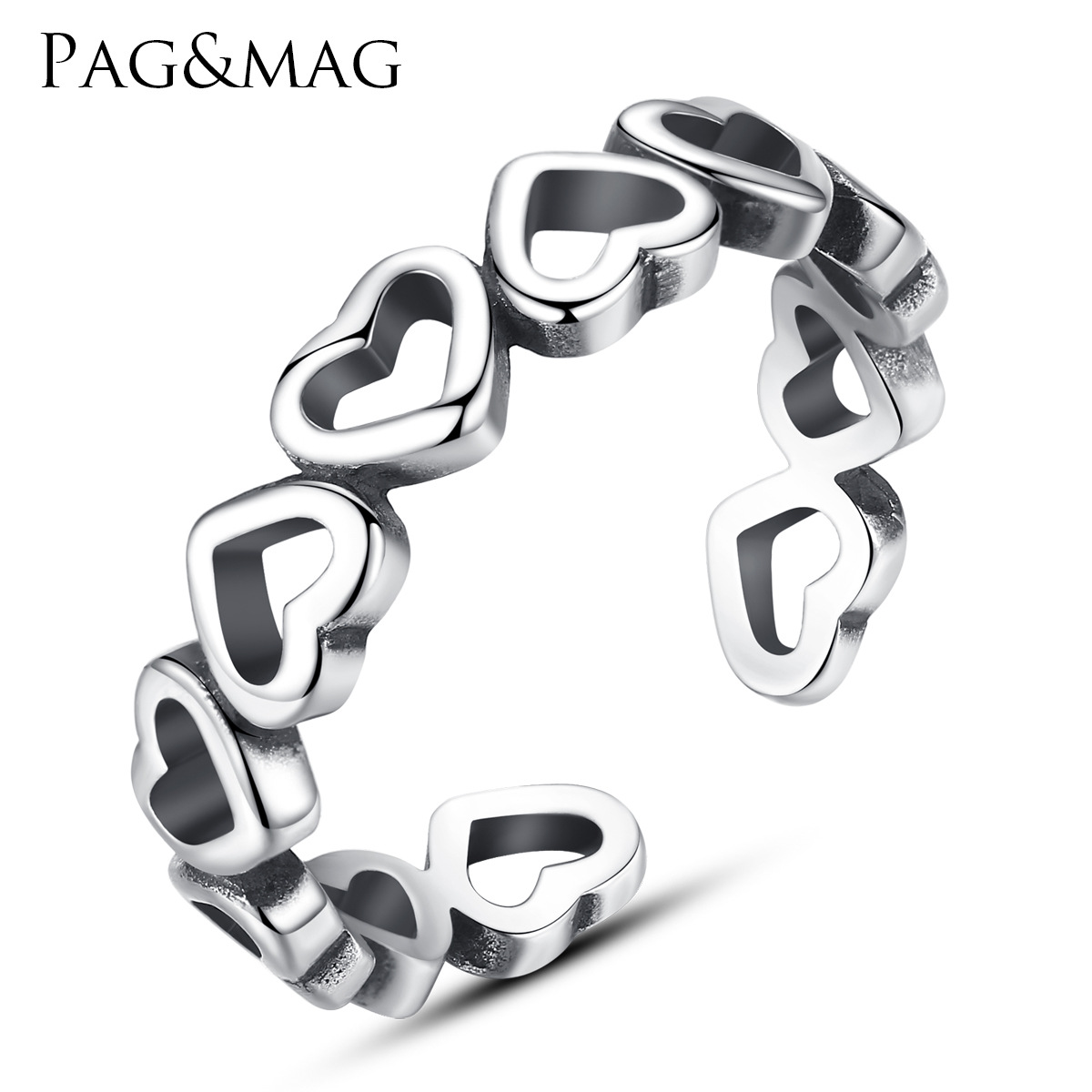 PAG&MAG Adjustable retro one size universal design ring for men and…