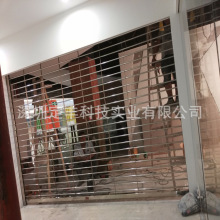 【深圳厂家】电动自动不锈钢网闸门镂空透气网状卷帘门包上门安装