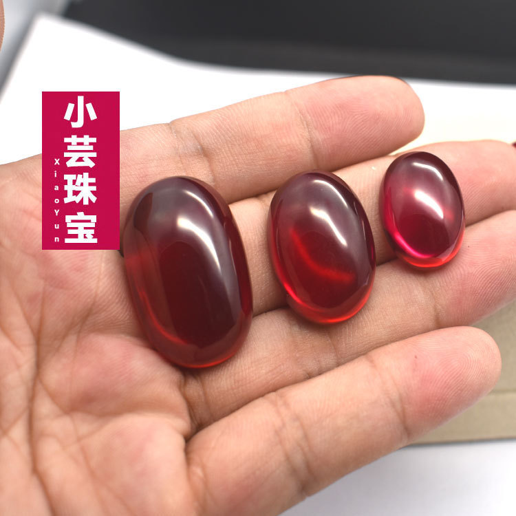 Pigeon red oval Ruby bare stone flat bottom plain plain plain plain red corundum ruby5# Pigeon red oval Ruby bare stone flat bottom plain plain plain plain red corundum ruby5#