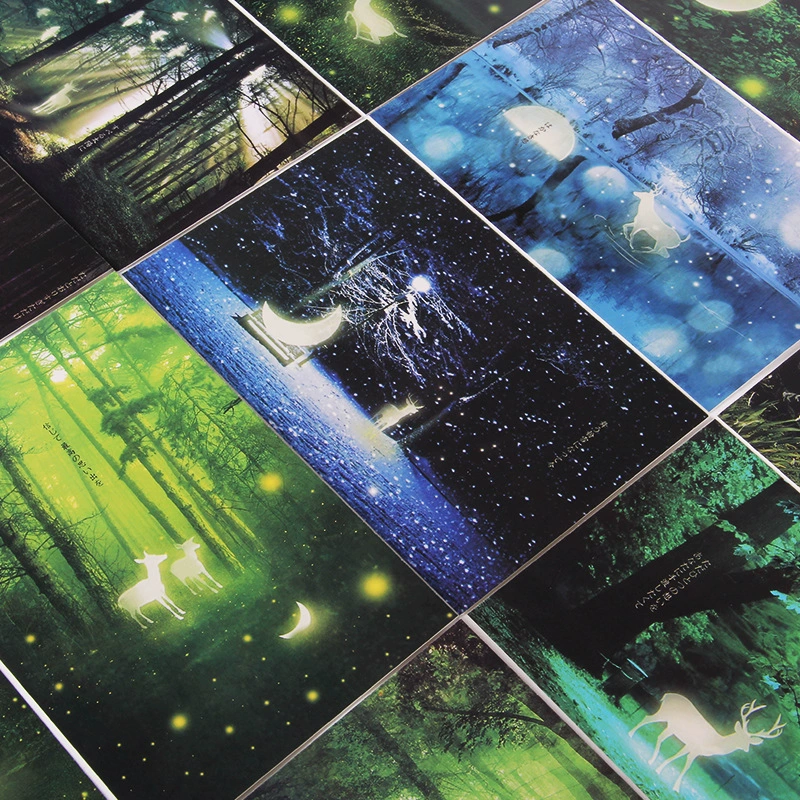 Postcard Set, 30 Boxes — Alien Luminous Blessing Designs, 143×93 mm, 350 g Cardstock