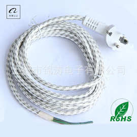 VDE H05RT-H电烫斗专用电源线 欧规电源线欧式 H03RT-H编织线