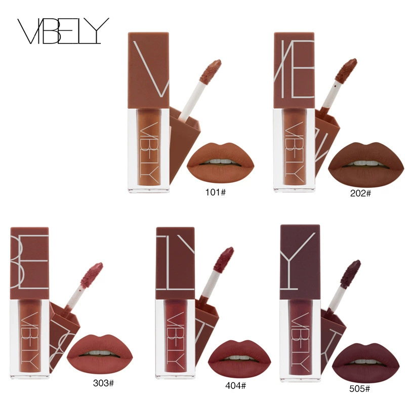 (Cross-border trading), matte lip gloss, lipstick, translucent shading, wish
