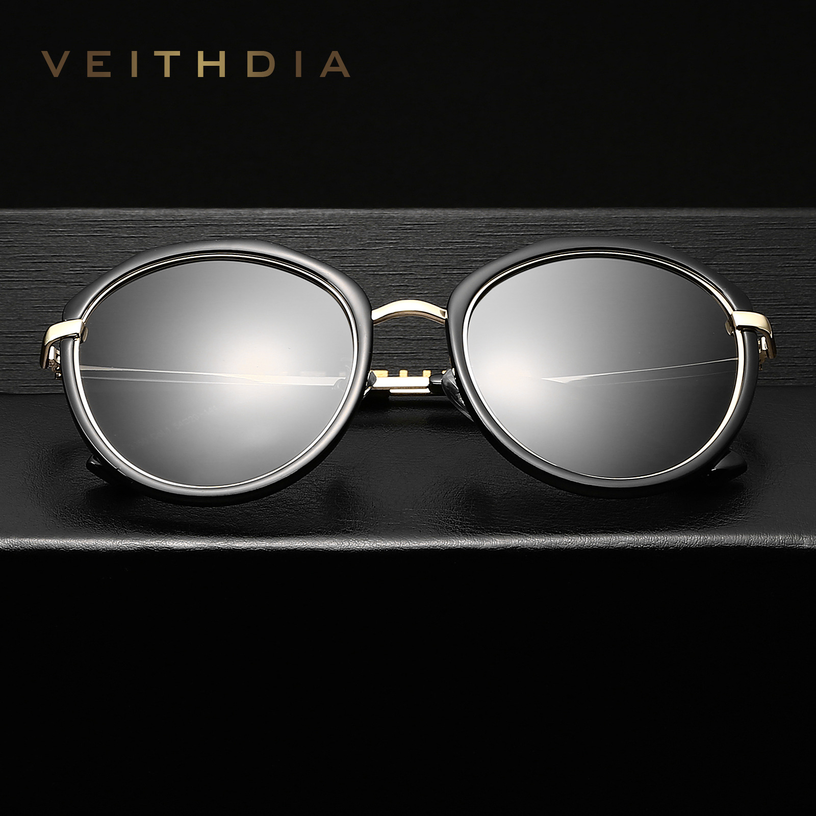 VEITHDIA marca mujeres polarizadas a prueba de UV de moda gafas de sol 3050