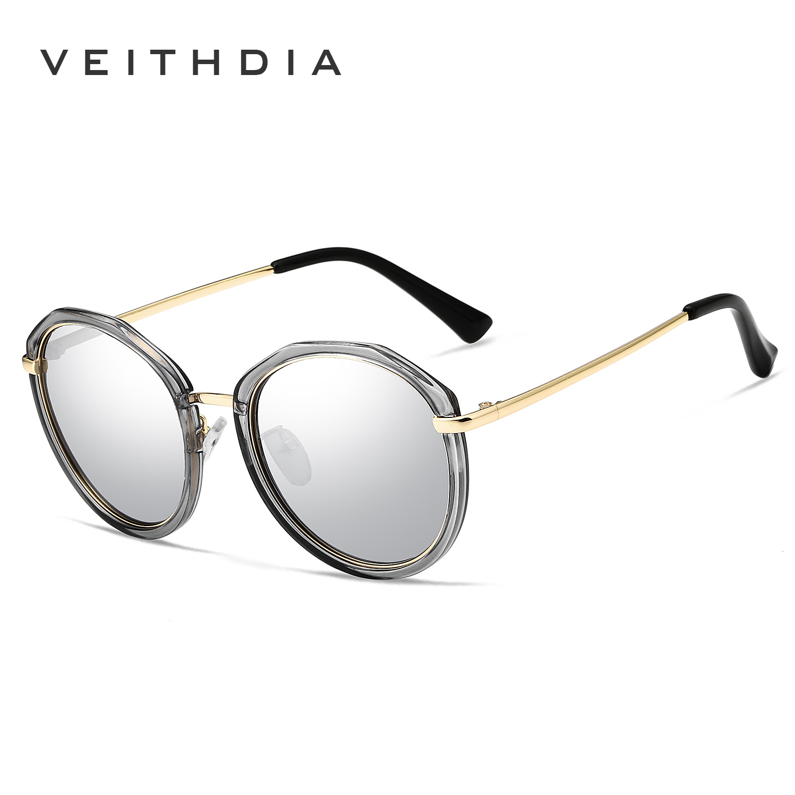 VEITHDIA marca mujeres polarizadas a prueba de UV de moda gafas de sol 3050