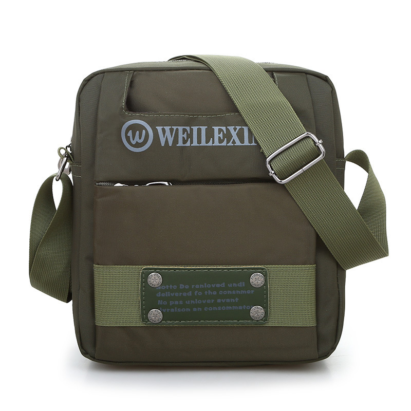 Bolso bandolera unisex de nailon de nuevo estilo, color liso, moderno, impermeable, ligero, para viaje, modelo unisex.
