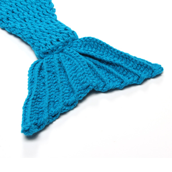 Blue knitted woven set handmade