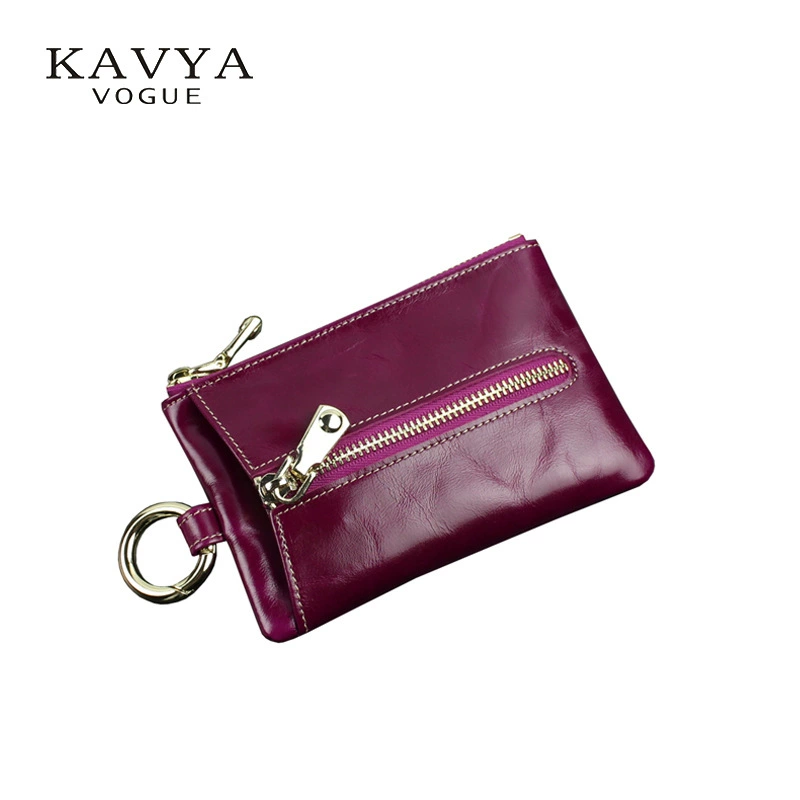 Кошелек, кожаная ключница, многоцветные монетки для ключей, натуральная кожа, кожаная