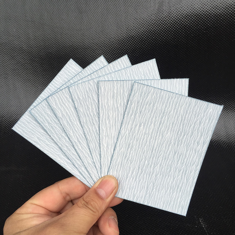 批发237U背绒砂纸100*75mm白砂背绒片200片/盒装超涂层干砂