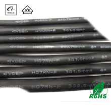 VDE认证欧规橡胶线 300/500V H05RR-F  2-5芯低温耐寒防水 电源线