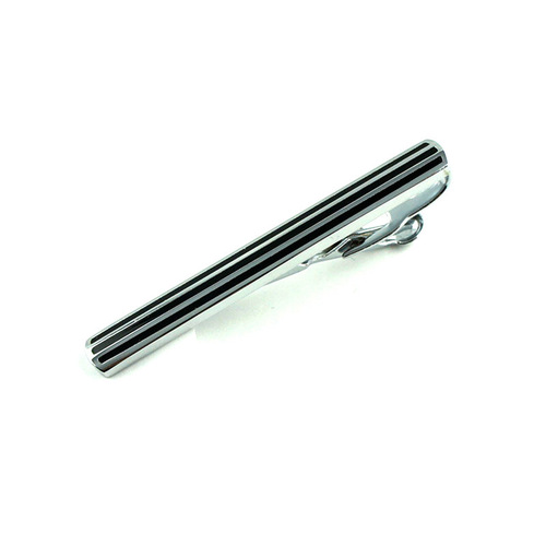Dali Western Men's Business Tie Clip Fashion French Shirt Uniform Tie Clip Iron Black Enamel Tie Clip