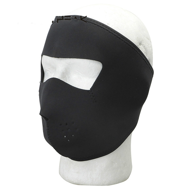 A prueba de viento máscara cráneo cara completa protección de doble cara de doble uso sello máscara a prueba de viento máscara fantasma niño puro negro