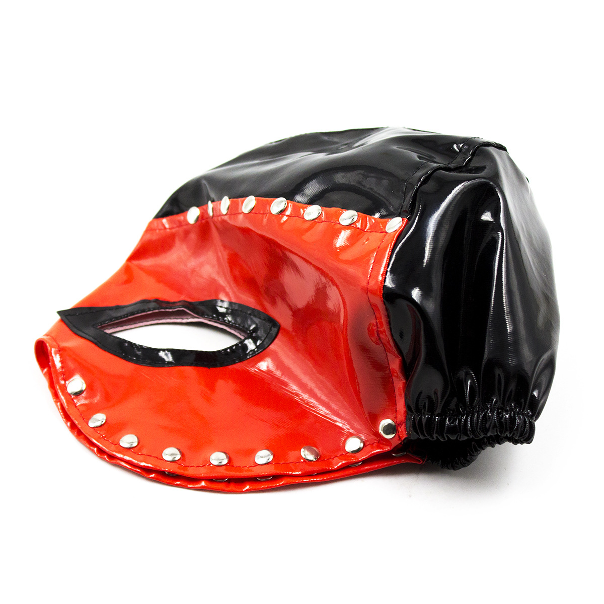 Juguetes sexuales, juguetes para adultos, máscaras faciales de cuero brillante, máscaras de cuero charol, máscaras para los ojos, máscaras de Catwoman, máscaras para escenario de DJ
