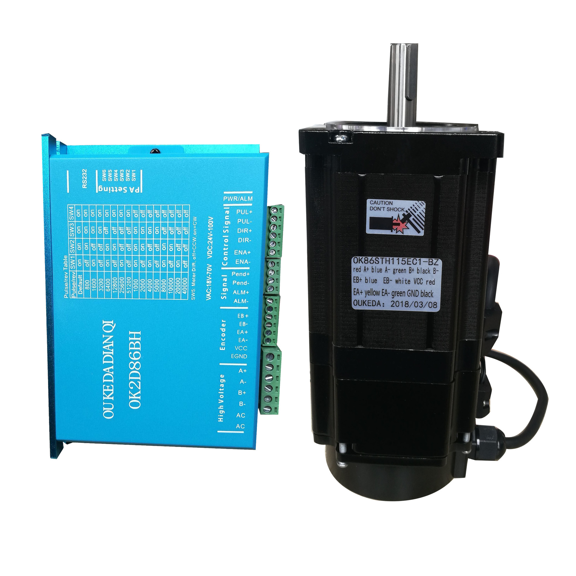 OK86STH151EC1-BZ Nema 34 Closed loop brake motor 86mm