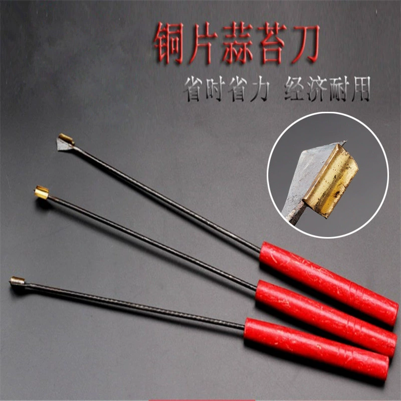 Инструмент для очистки чесночных ростков, сельскохозяйственный инструмент, нож для чесночных ростков, рукоятка из красного дерева, медная головка, экстрактор для чесночных ростков, уборочный инструмент, нож, нож для чесночных ростков.