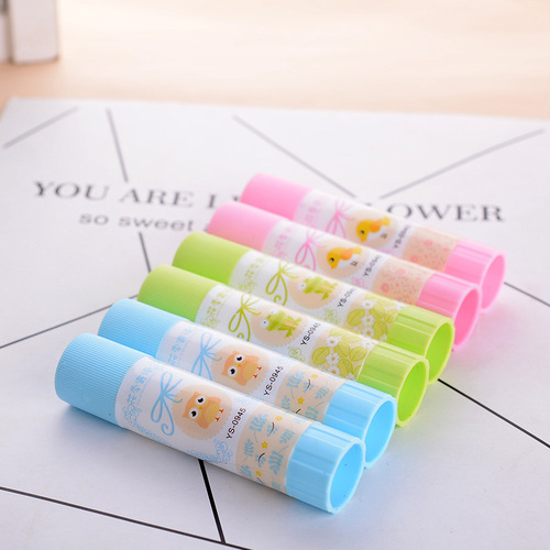 Bobo 0965 Cartoon Solid Glue High Viscosity Children's Solid Glue Stick 9g Kindergarten Handmade Strong Solid Glue