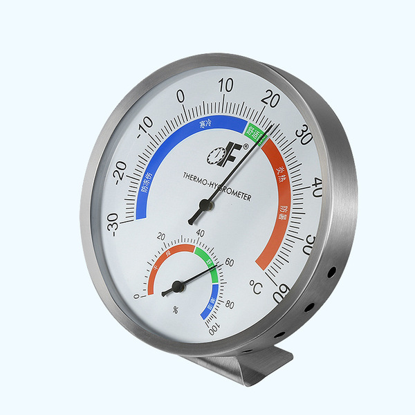 Metal thermo hygrometer stainless steel