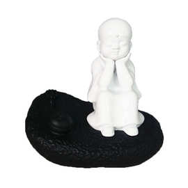 树脂工艺品桌面装饰 一修小和尚思考者摆件 书房客厅家居饰品