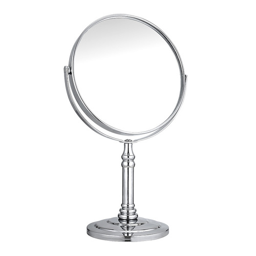 Manufacturer high-definition double-sided desktop makeup mirror metal stainless steel magnifying desktop small mirror large wholesale office