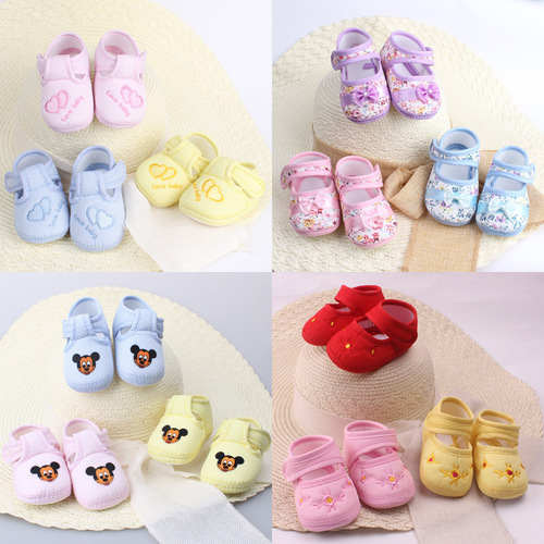 Spring and Autumn Non-Slip Toddler First-Walker Shoes with Bow, Square-Toe Design — Baby Sneakers Available at ¥9.9 with Free Shipping and Drop-Shipping Options