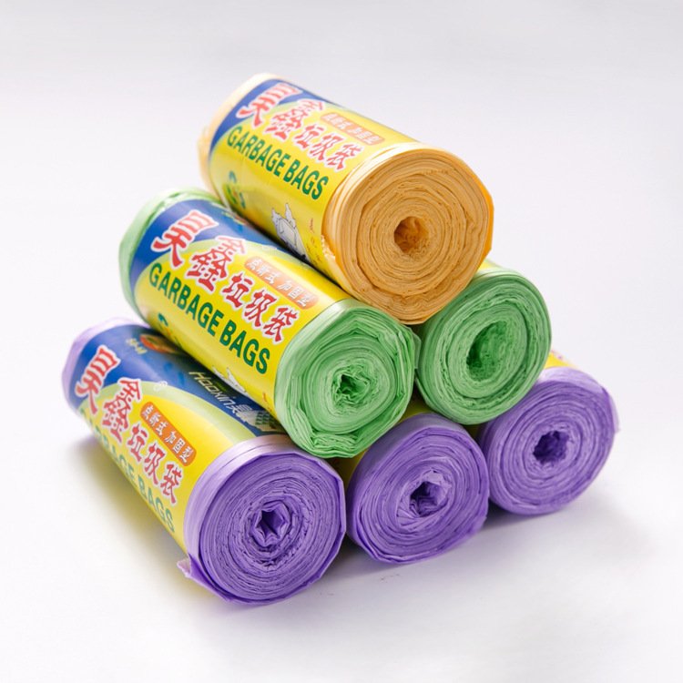 Color reforzado protección del medio ambiente del hogar inodoro desechable tipo punto bolsa de basura bolsa de plástico 20 piezas