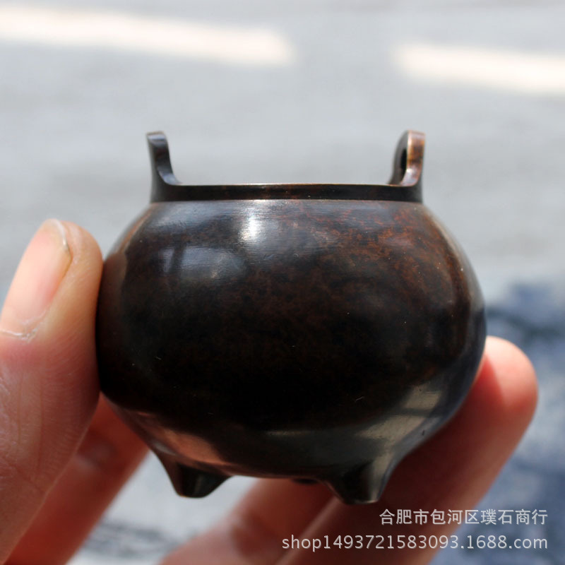 苏工蜗耳小三足 宣德炉 黄铜三足香薰炉 家用香炉（现货）