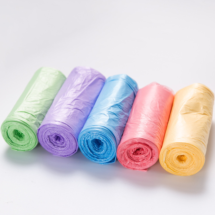 Color reforzado protección del medio ambiente del hogar inodoro desechable tipo punto bolsa de basura bolsa de plástico 20 piezas