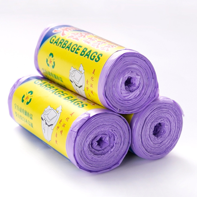 Color reforzado protección del medio ambiente del hogar inodoro desechable tipo punto bolsa de basura bolsa de plástico 20 piezas