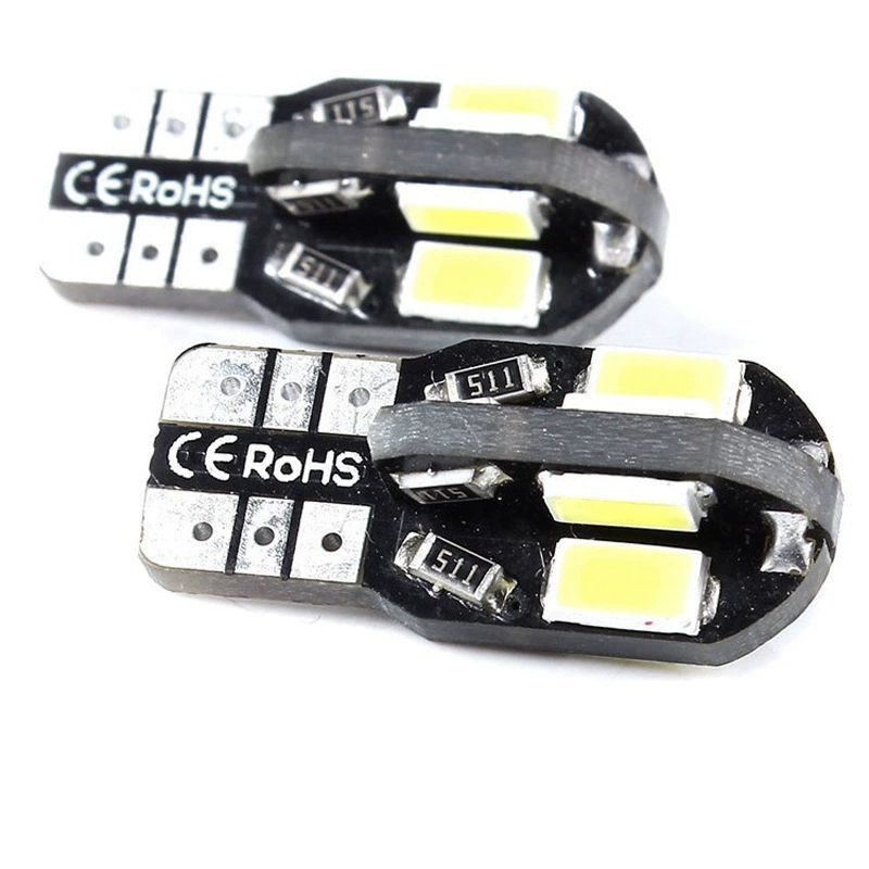 Автомобильная лампочка T10 Canbus 5630 8SMD, индикатор ширины, освещение номерного знака, автомобильная светодиодная маленькая лампочка, многоцветная
