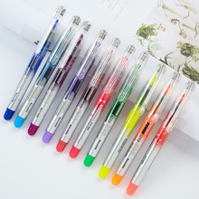 白雪荧光笔彩色直液式记号笔标记笔多色彩笔626学生用品十色可选