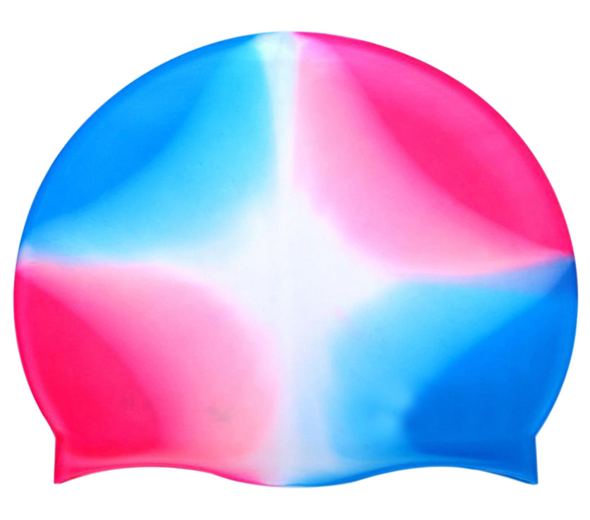 Gorro de baño de silicona suave a juego de color degradado al por mayor de fábrica Gorro de baño para niños y adolescentes de 4 a 12 años Amazon transfronterizo