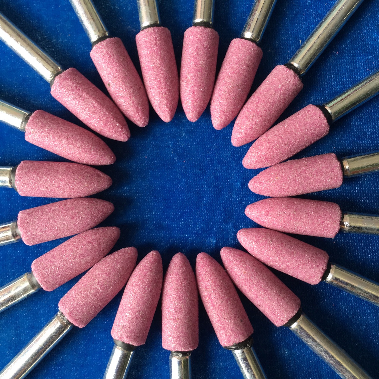 科美 小磨头陶瓷磨头内圆磨小砂轮 铬刚玉锥形磨头加长柄磨头