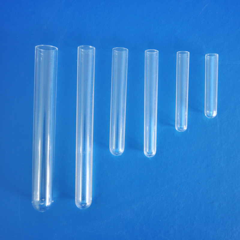 厂家批发透明ps试管外径12/13/15/16/20  塑料硬质透苯圆底试管