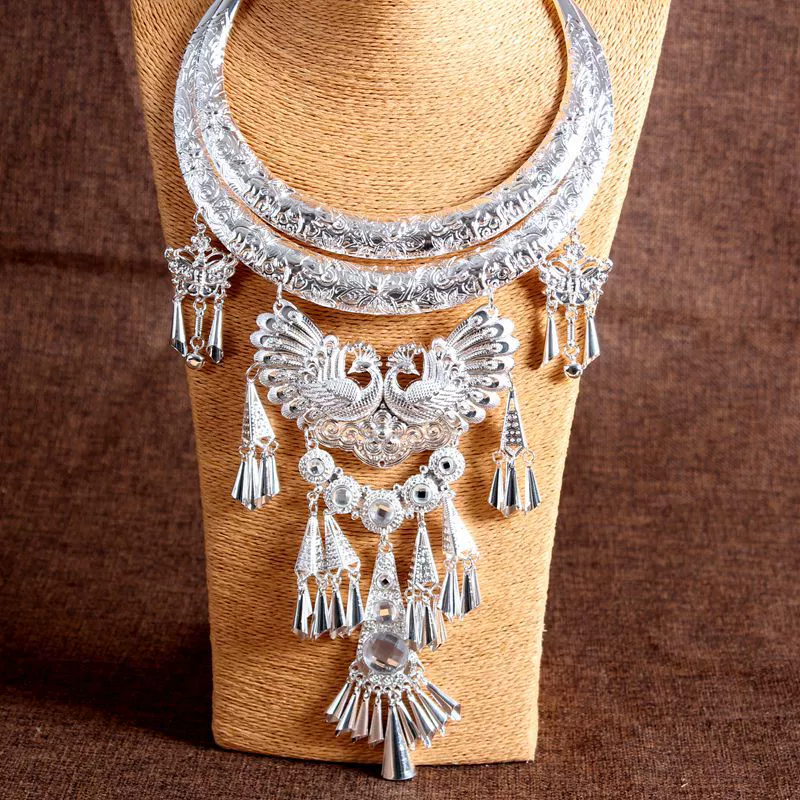 Универсальный этнический choker из провинции Юньнань, модные аксессуары, этнический стиль, павлин